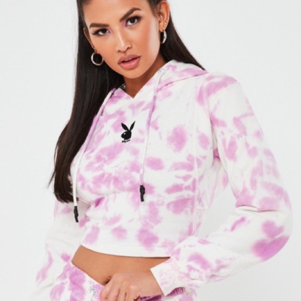 Playboy X Missguided Cropped Hoodie